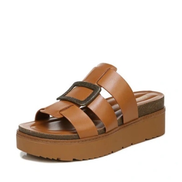 FRANCO SARTO PATRICIA WOMENS STRAPPY FLATFORM SANDALS - Picture 1 of 7